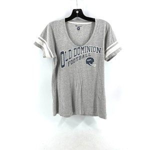 Champion Womens Old Dominion Monarchs V Neck T-Shirt College Football Gray L